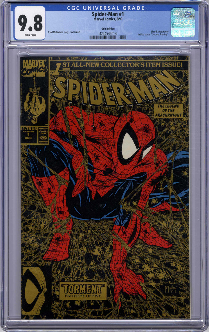 Spiderman (Marvel, 1990 series) #1, 8/1990, Direct - Gold edition