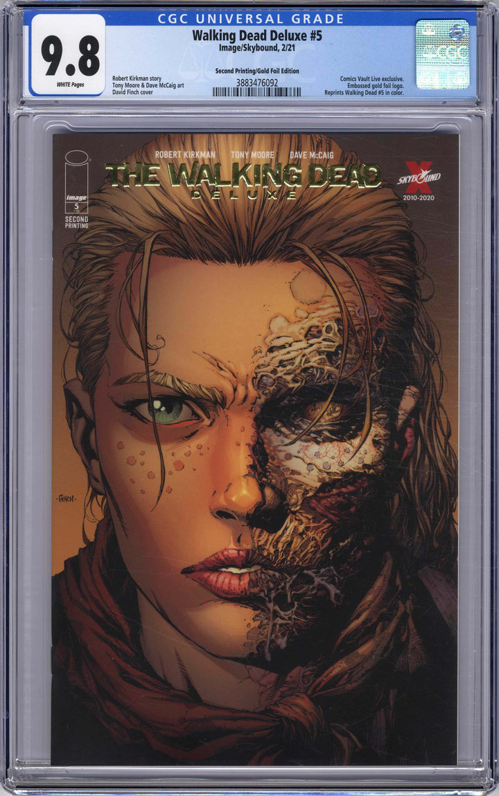 The Walking Dead Deluxe (Image, 2020 series) #5, 2/2021, 2nd Printing, David Finch & Dave McCaig Gold Foil Cover