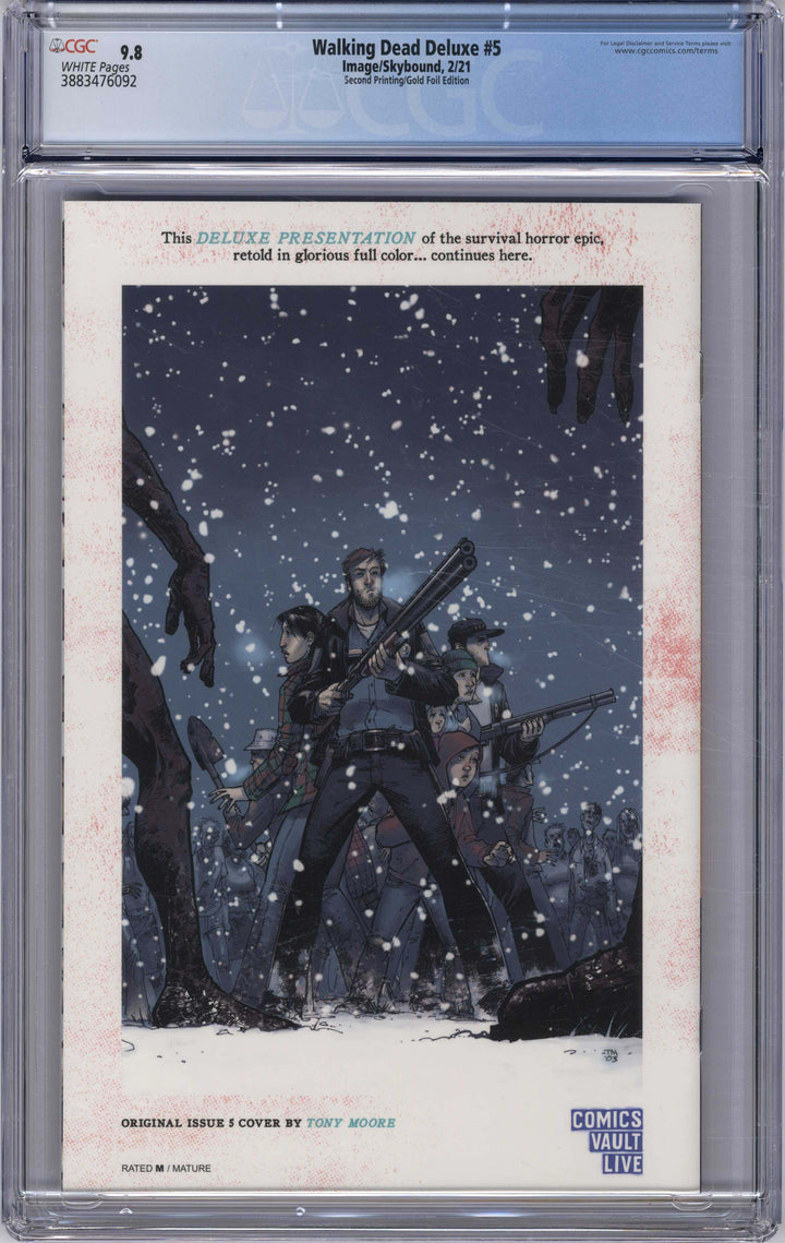 The Walking Dead Deluxe (Image, 2020 series) #5, 2/2021, 2nd Printing, David Finch & Dave McCaig Gold Foil Cover
