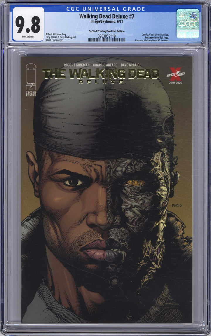 The Walking Dead Deluxe (Image, 2020 series) #7, 6/2021, 2nd Printing, David Finch & Dave McCaig Gold Foil Cover
