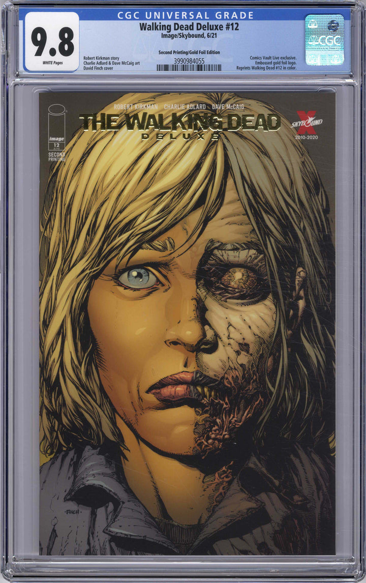 The Walking Dead Deluxe (Image, 2020 series) #12, 6/2021, 2nd Printing, David Finch & Dave McCaig Gold Foil Cover