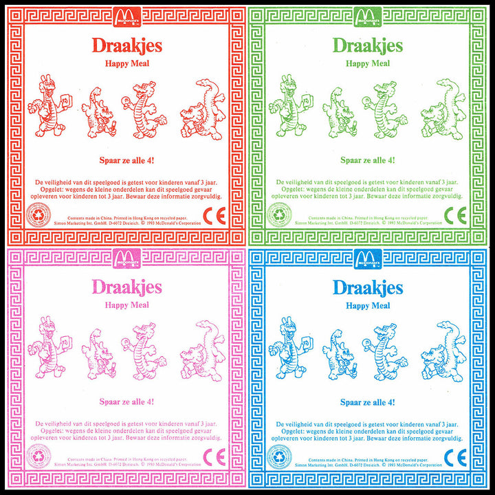 Netherlands, 1993/02, Happy Meal set, Chineese Draakjes