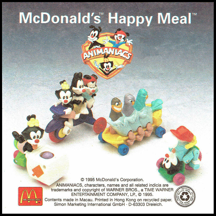 Netherlands, 1995/07, Happy Meal Set, Animaniacs