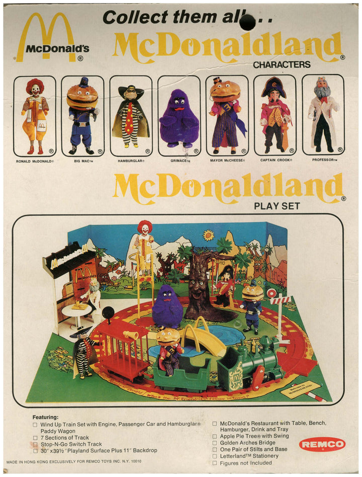 USA, 1976, McDonaldland Characters Set, Remco Toys INC.