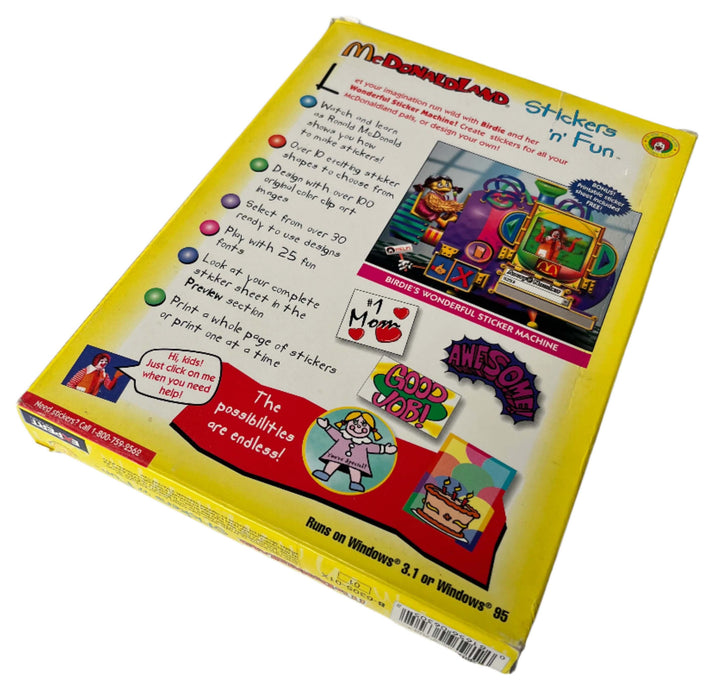 USA, 1997, McDonaldland, Expert Software, Stickers "n" Fun, #3 in a Series