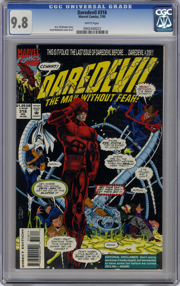 Daredevil (Marvel, 1964 series) #318, Direct edition, 6/1993