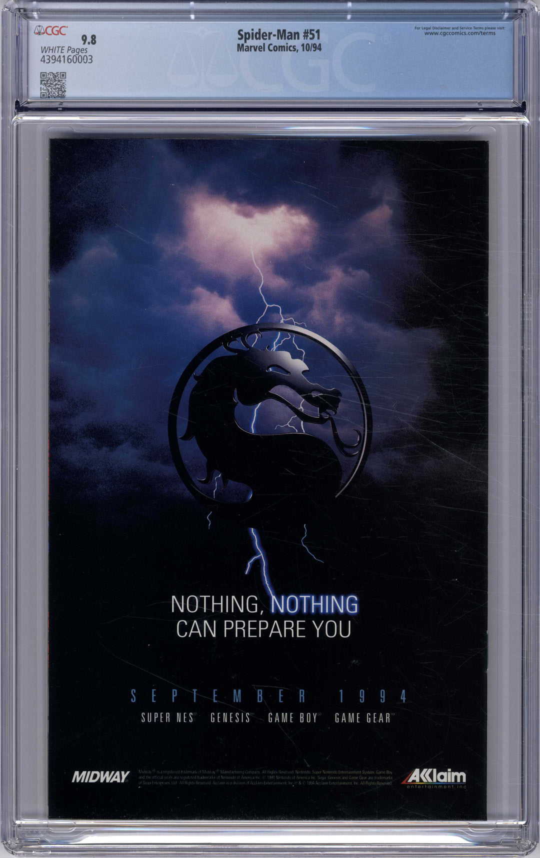 Spiderman (Marvel, 1990 series) #51, Direct edition, 10/1994