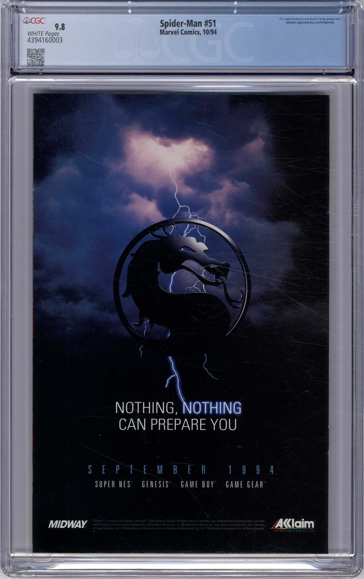 Spiderman (Marvel, 1990 series) #51, Direct edition, 10/1994