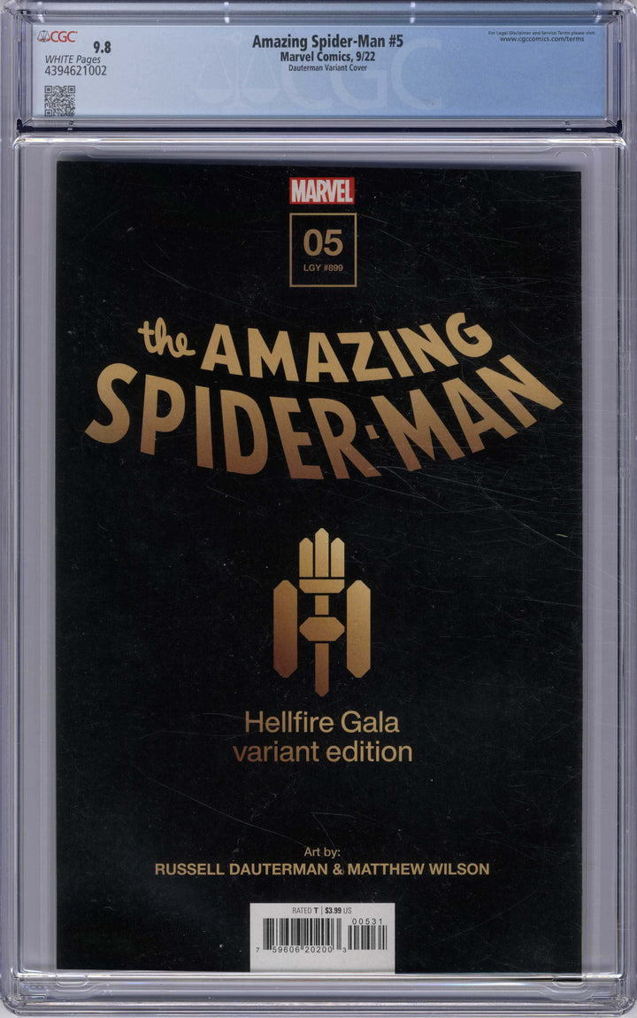 Amazing Spider-man (Marvel, 2022 series) #5 (899), 9/2022, Dauterman variant cover