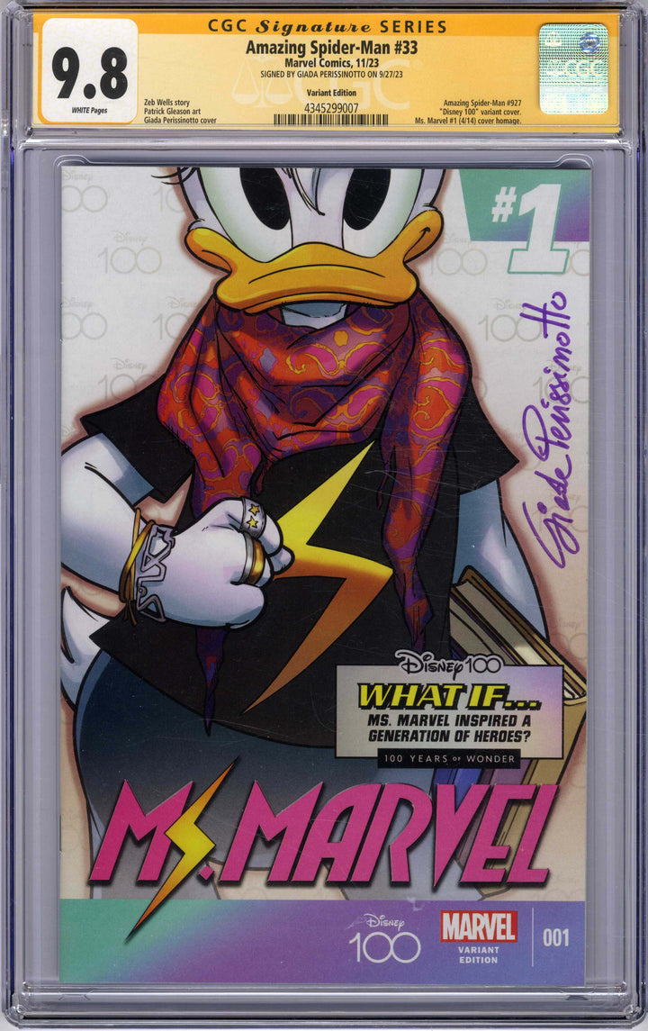 Amazing Spider-Man (Marvel, 2022 series) #33 (927), 11/2023, Giada Perissinotto Cover and Signature