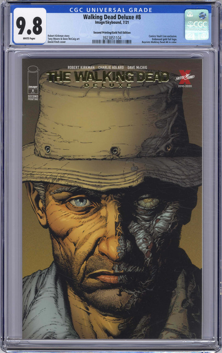 The Walking Dead Deluxe (Image, 2020 series) #8, 7/2021, 2nd Printing, David Finch & Dave McCaig Gold Foil Cover