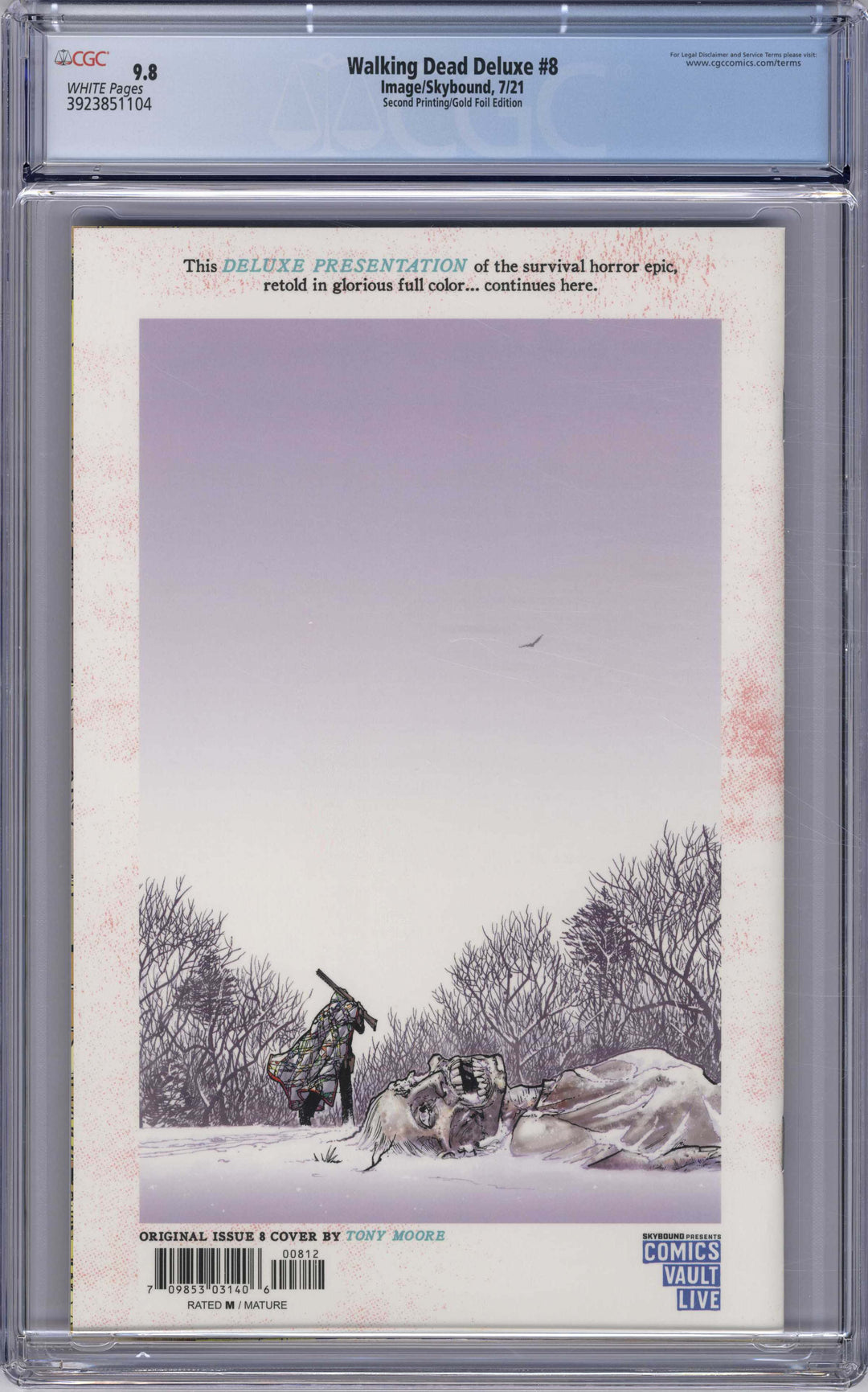 The Walking Dead Deluxe (Image, 2020 series) #8, 7/2021, 2nd Printing, David Finch & Dave McCaig Gold Foil Cover