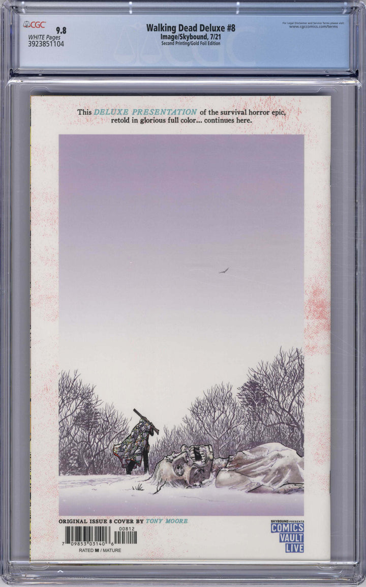 The Walking Dead Deluxe (Image, 2020 series) #8, 7/2021, 2nd Printing, David Finch & Dave McCaig Gold Foil Cover