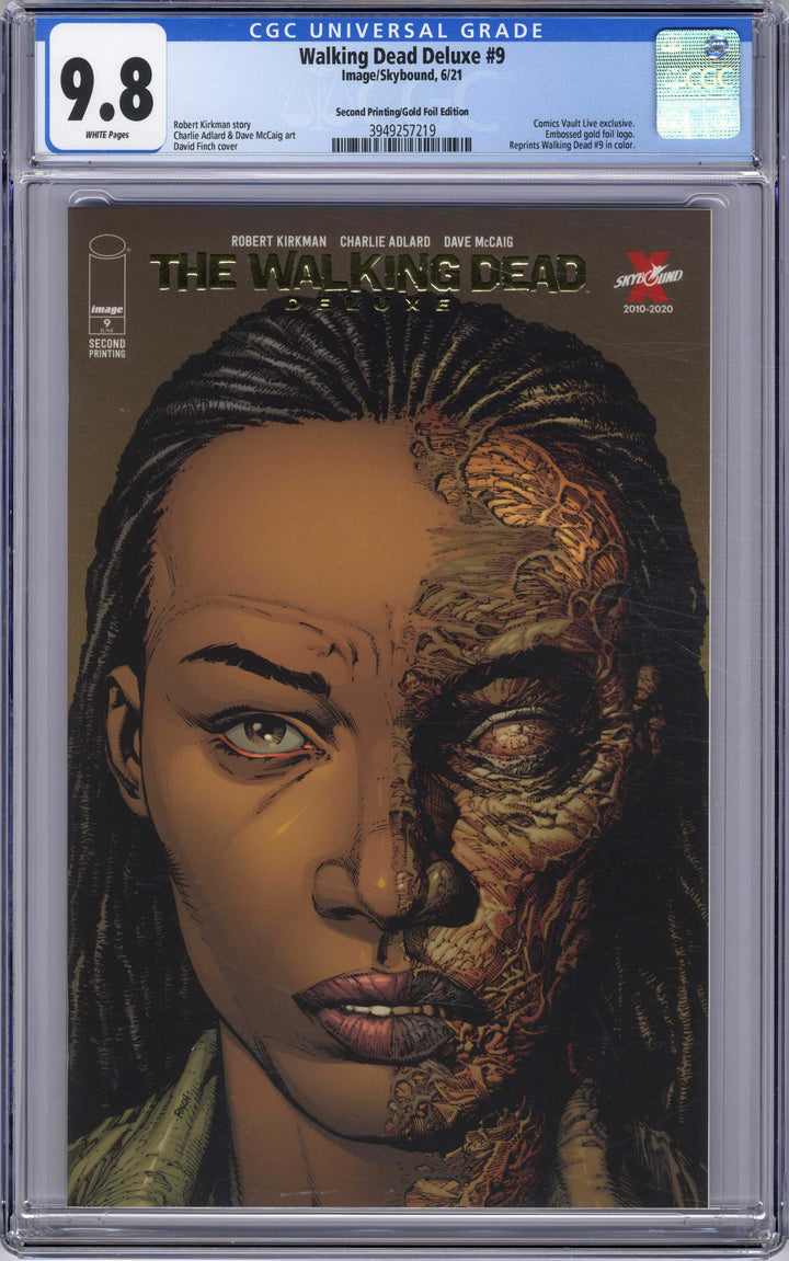 The Walking Dead Deluxe (Image, 2020 series) #9, 6/2021, 2nd Printing, David Finch & Dave McCaig Gold Foil Cover