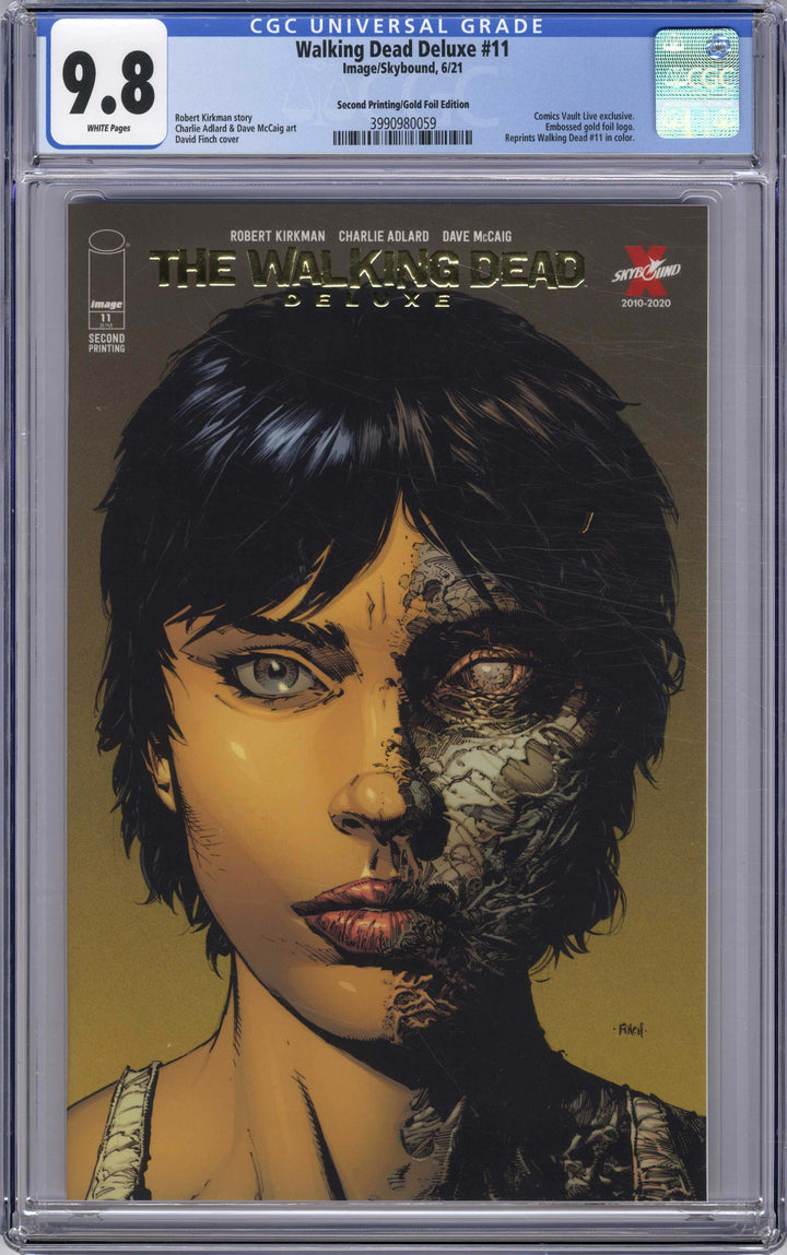 The Walking Dead Deluxe (Image, 2020 series) #11, 6/2021, 2nd Printing, David Finch & Dave McCaig Gold Foil Cover