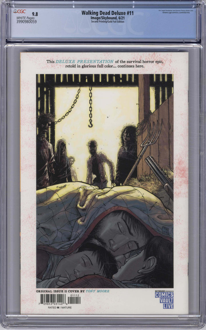 The Walking Dead Deluxe (Image, 2020 series) #11, 6/2021, 2nd Printing, David Finch & Dave McCaig Gold Foil Cover