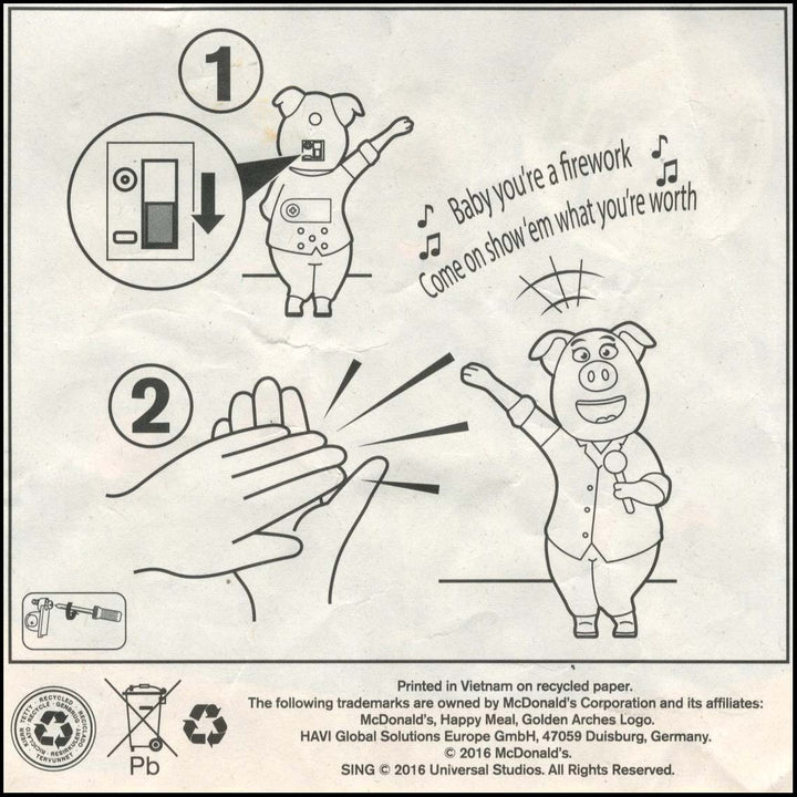 Germany, 2016/14, Happy Meal set, Sing