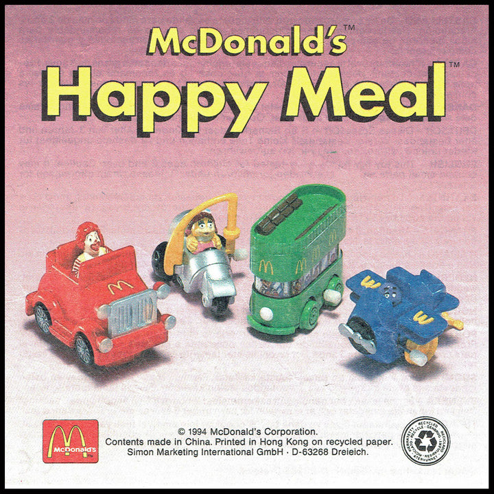 Netherlands, 1995/01, Happy Meal Set, Speedies