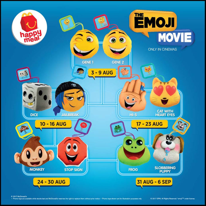 Netherlands, 2017/10, Happy Meal set, Emoji the Movie