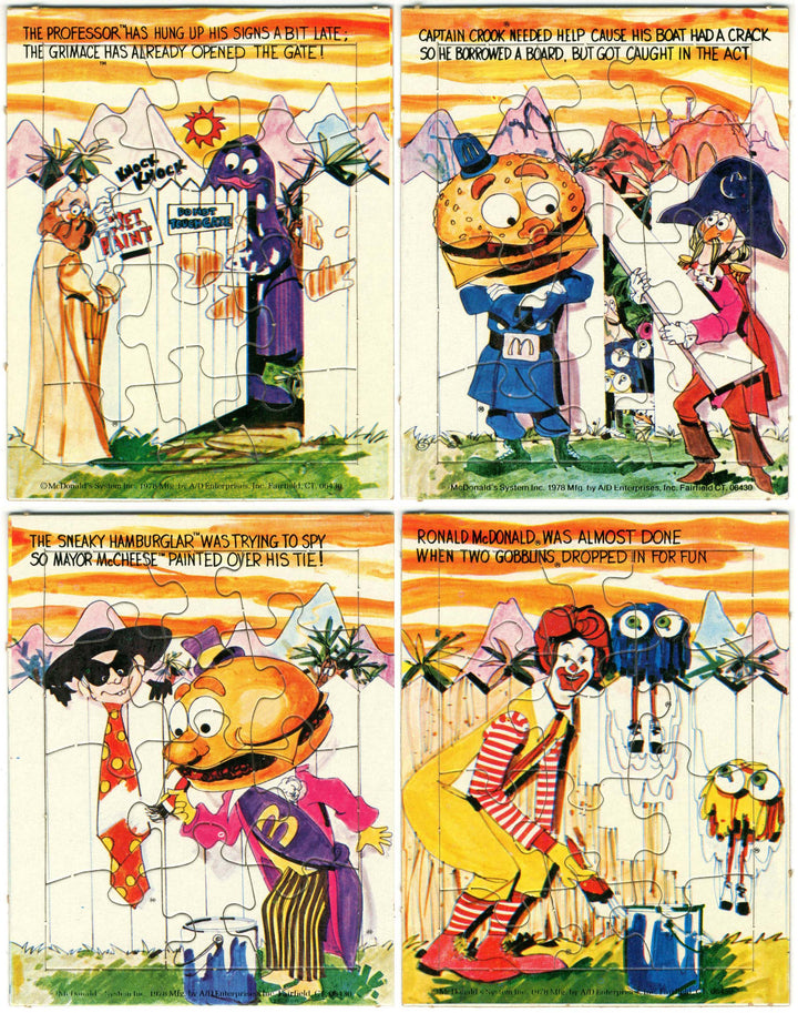 USA, 1978/07, Happy Meal Set, Jigsaw puzzles