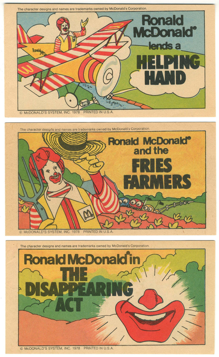 USA, 1978/15, Happy Meal Set, Comic books