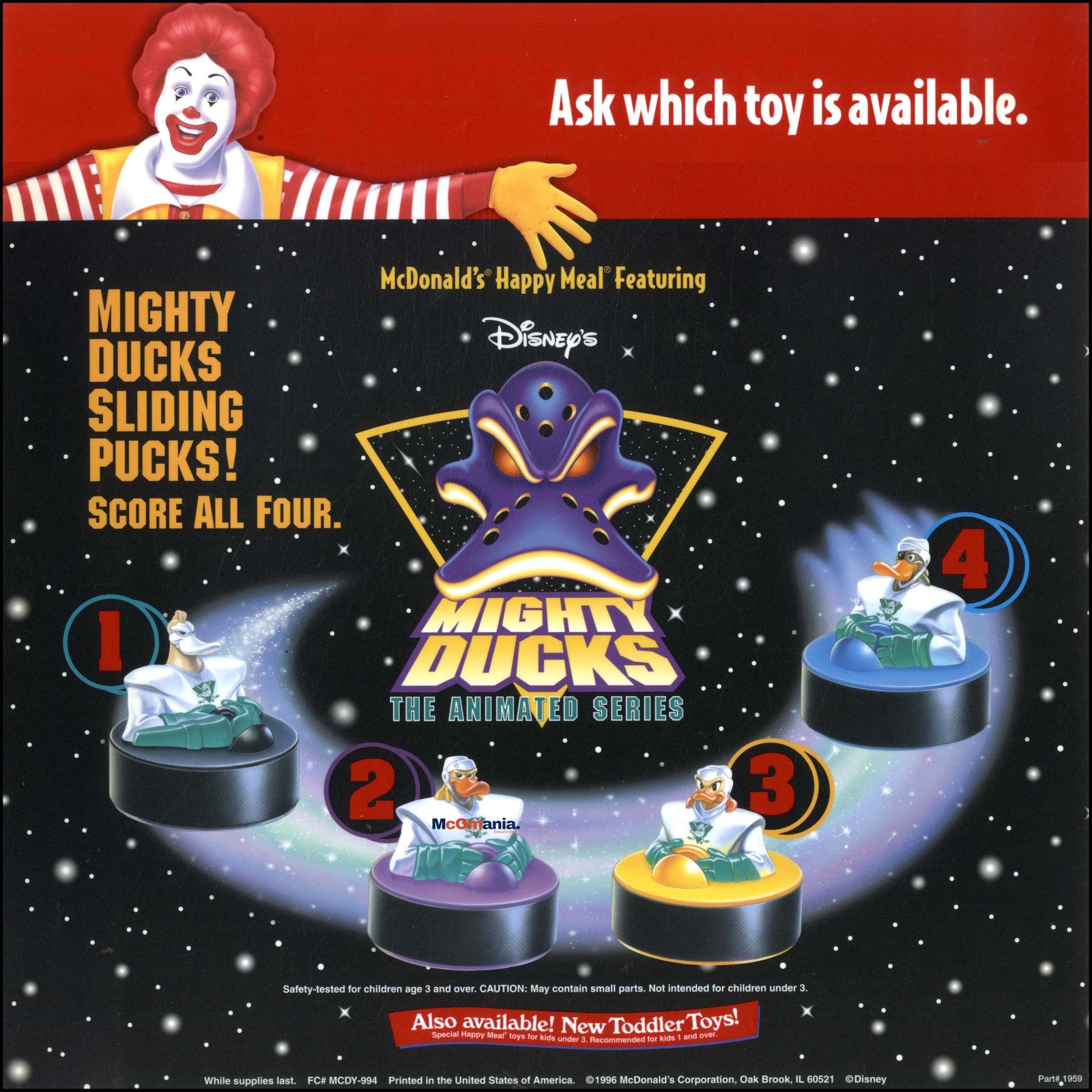 1997/02 Mighty Ducks pucks