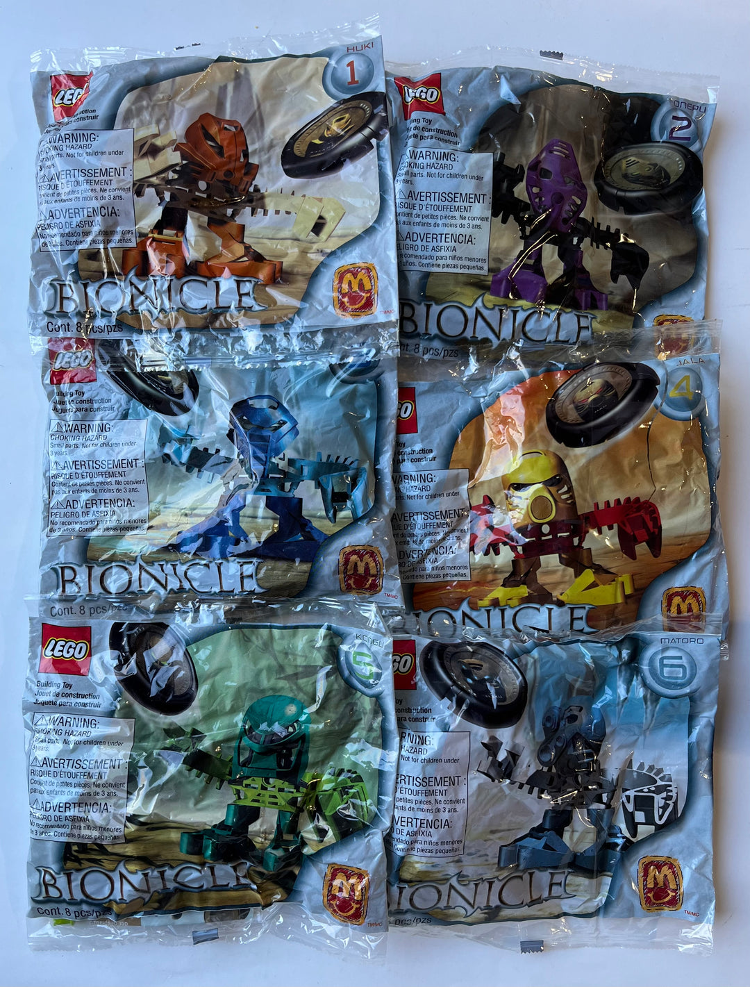 USA, 2001/10, Happy Meal Set, LEGO Bionicle