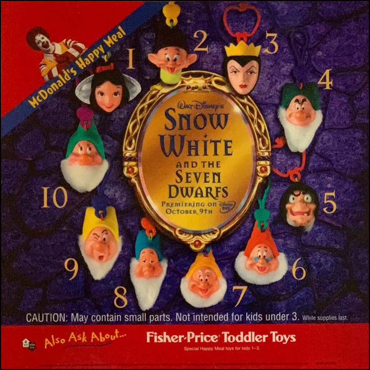 USA, 2001/11, Happy Meal Set, Snow White and the Seven Dwarves