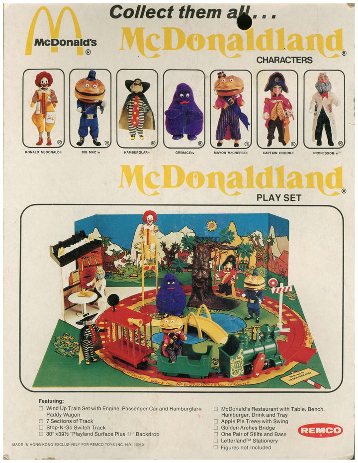 USA, 1976, McDonaldland Characters Set, Remco Toys INC.