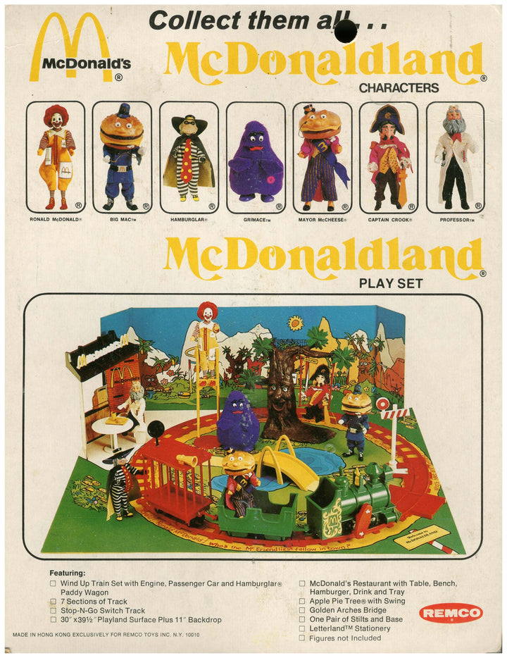 USA, 1976, McDonaldland Characters Set, Remco Toys INC.
