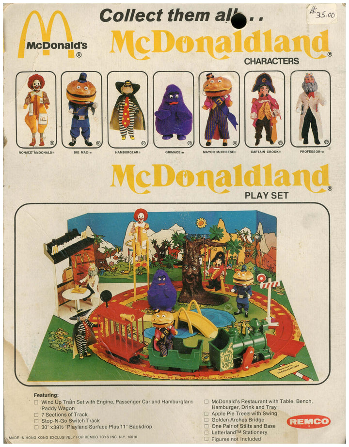 USA, 1976, McDonaldland Characters Set, Remco Toys INC.