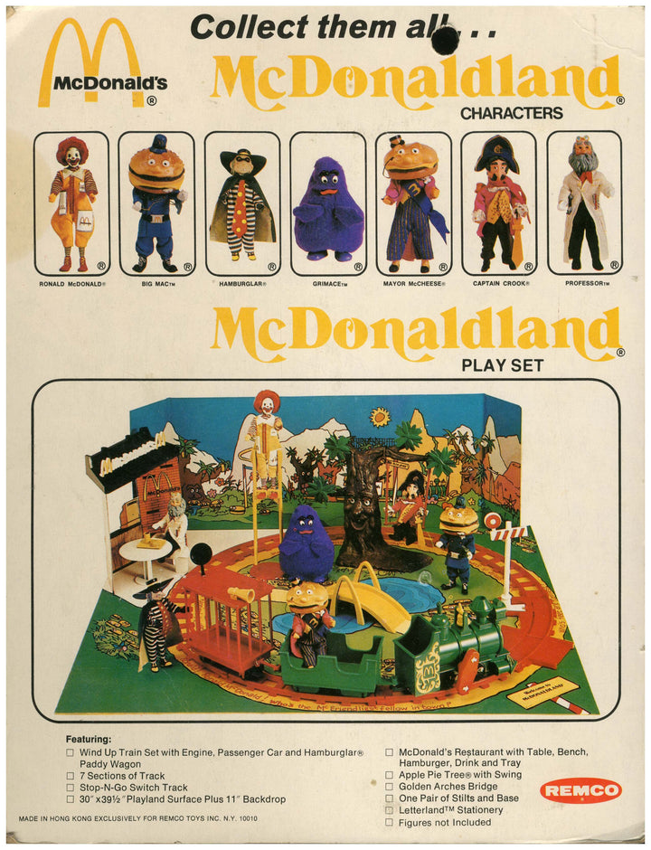 USA, 1976, McDonaldland Characters Set, Remco Toys INC.