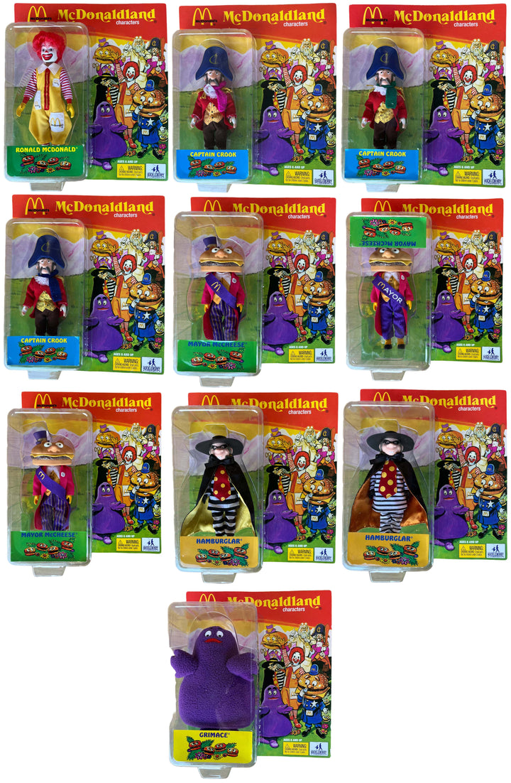 USA, 2008, McDonaldland Characters, SDCC 2008 Exclusive Set of 10, Huckleberry Toys