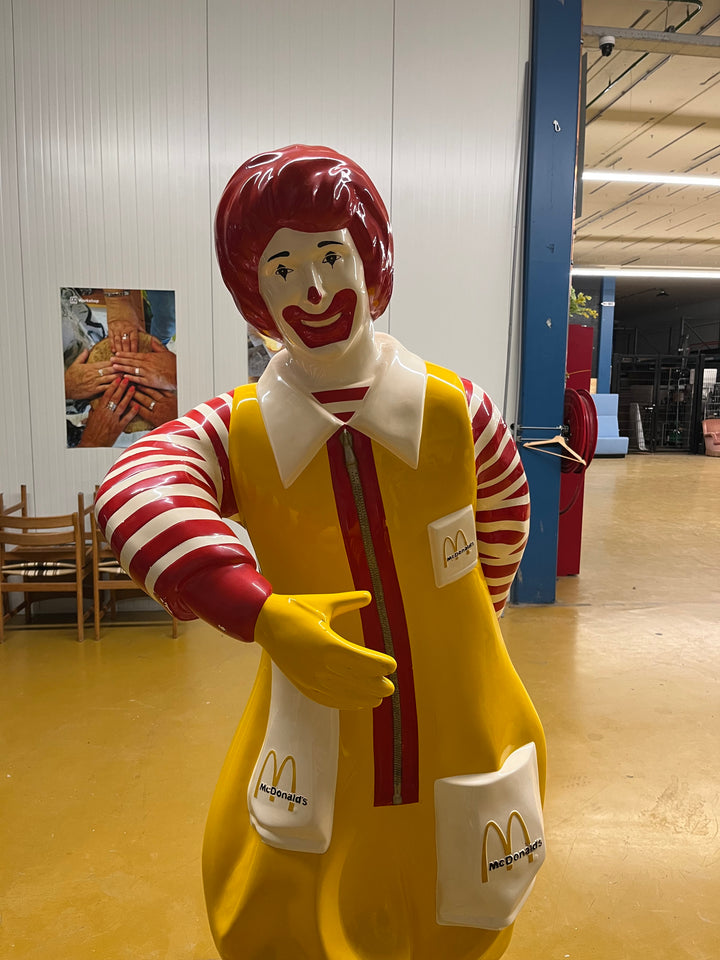 USA, 1980's, Live size fiberglass Ronald McDonald statue